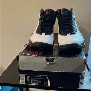 Jordan Retro 10 Black White Red Sneakers